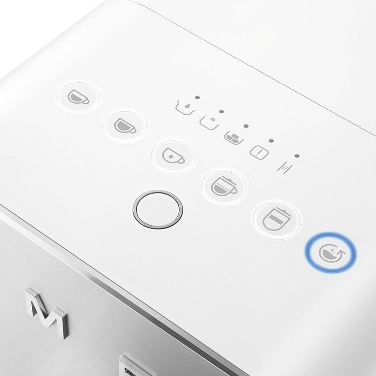 Automatic Coffee Machine with Built-in Grinder & Milk System (White)