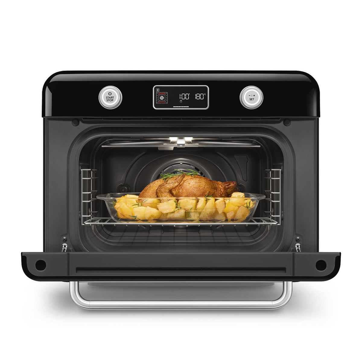 Retro Countertop Steam Oven (Black)