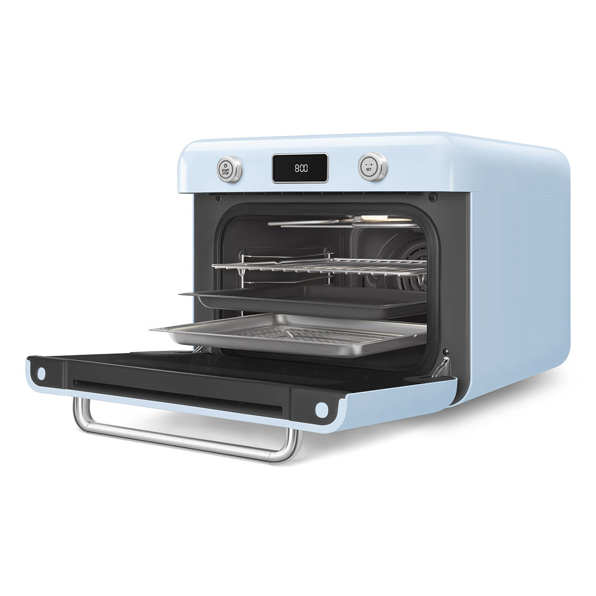 Retro Countertop Steam Oven (Pastel Blue)